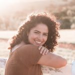 sun, woman, curls