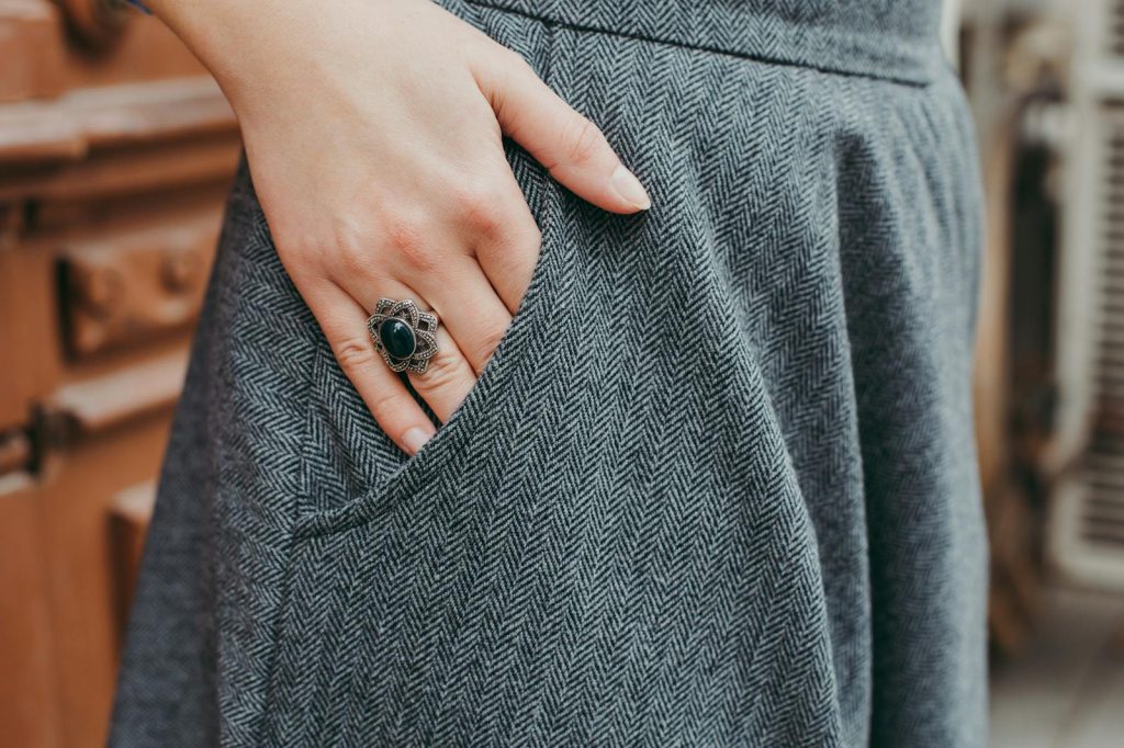 Person Wearing Gray Heather Bottoms